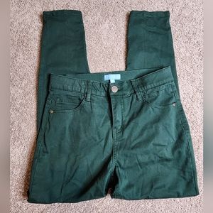 Draper James RSVP Green Skinny Straight Jeans